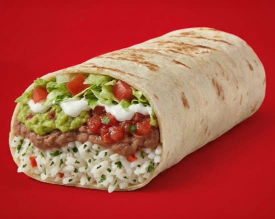 7 layer value Burrito 4"