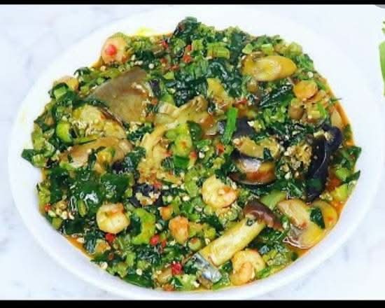 Okra Soup with fufu