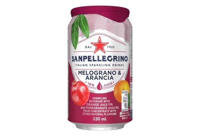 San Pellegrino Melograno (Pomme-grenade & orange | Pomegranate & orange)