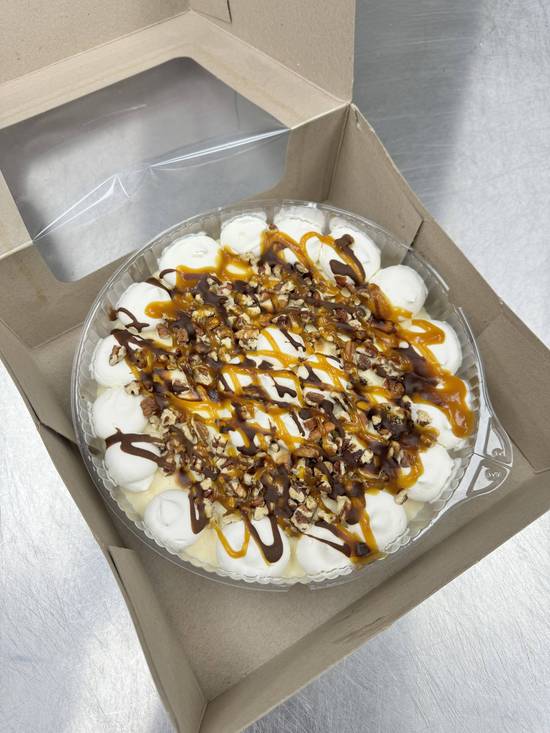 Caramel Pecan Fudge Ice Cream Cake