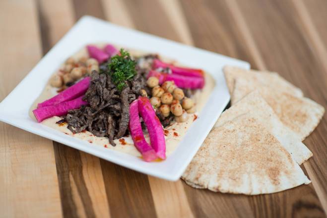 Hummus with Beef Shawarma