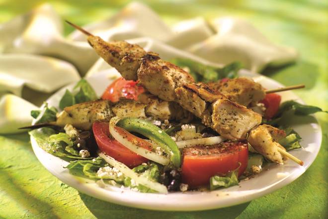 Greek Salad with Shish Taouk