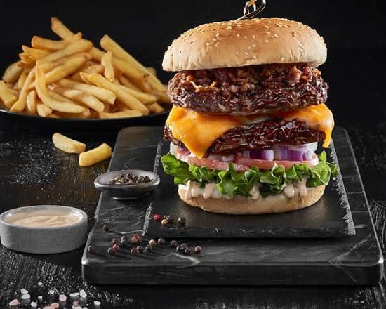 Fully Loaded Burger with Fries