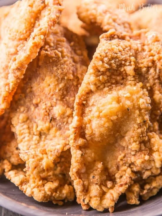 Crispy fried chicken skin