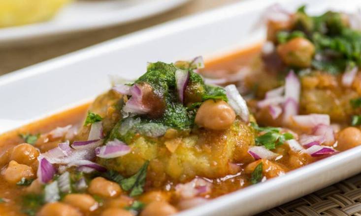 Chana Aloo Tikki (pois chiches et boulettes de patate)