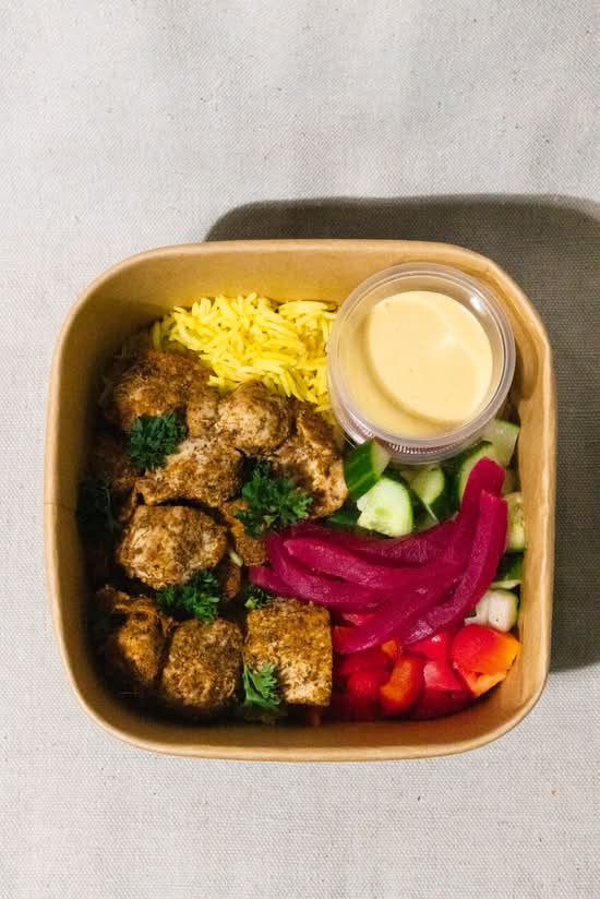 CHICKEN SHAWARMA BOX (DF, GF)