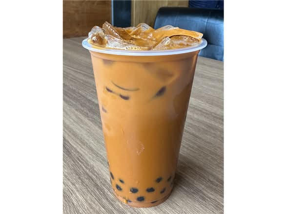 $Thai Tea W/Boba(L)