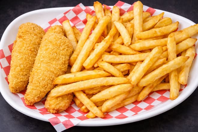 French Fries with Chicken Nuggets