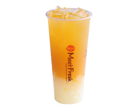 Mango Green Tea with Coconut Jelly