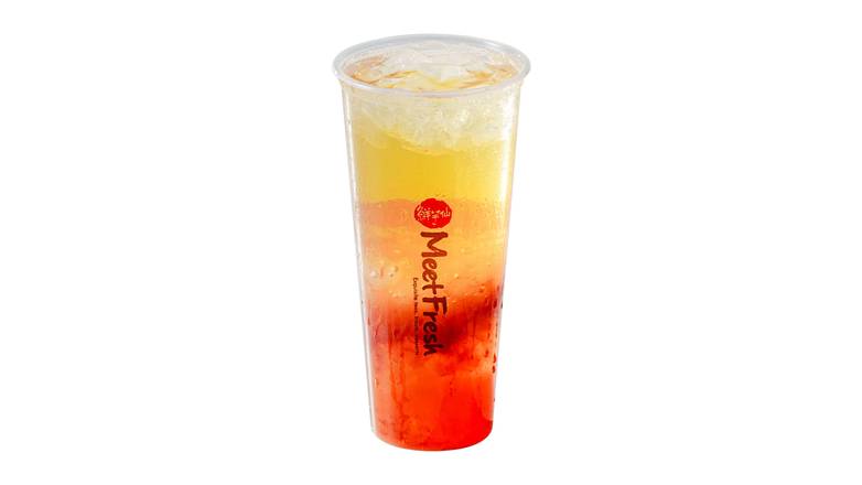 Grapefruit Green Tea with Coconut Jelly