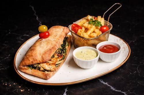 Panini Grilled Chicken with Spinach