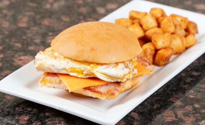 Peameal, Egg and Cheese Sandwich