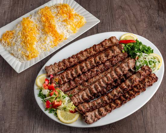 Kabab Skewers on Rice
