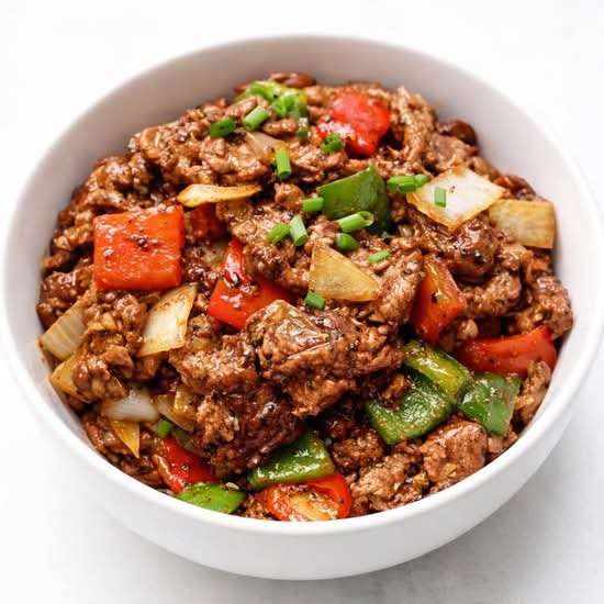 Beef with Black Pepper Sauce