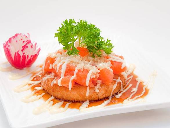 Sushi Pizza de Saumon(1mc)/Salmon Pizza (1pc)