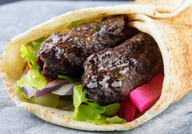 Sandwich brochette de Kafta/ Kafta Skewer Sandwich