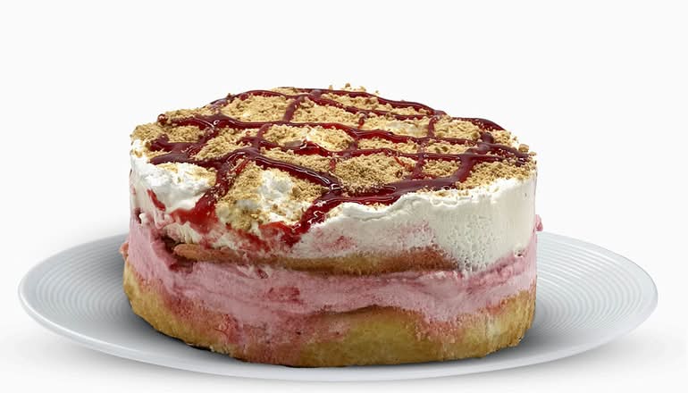 Double Strawberry Ice Cream Cake