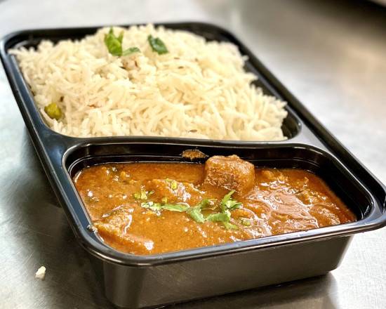 Goat curry & rice combo