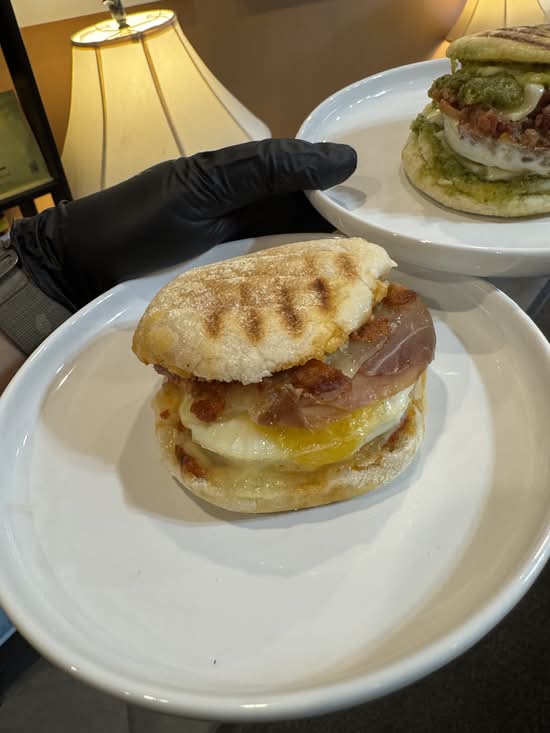 Prosciutto, Provolone, Egg, Sun-dried tomato