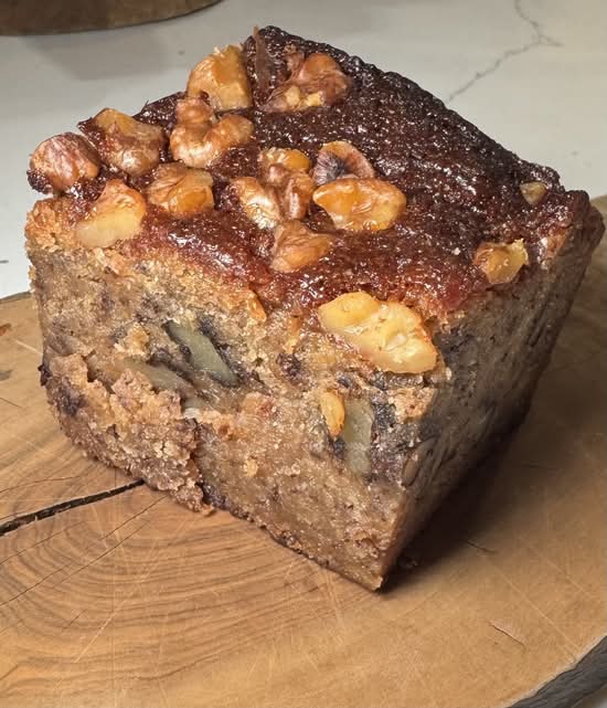 Banana bread with walnuts