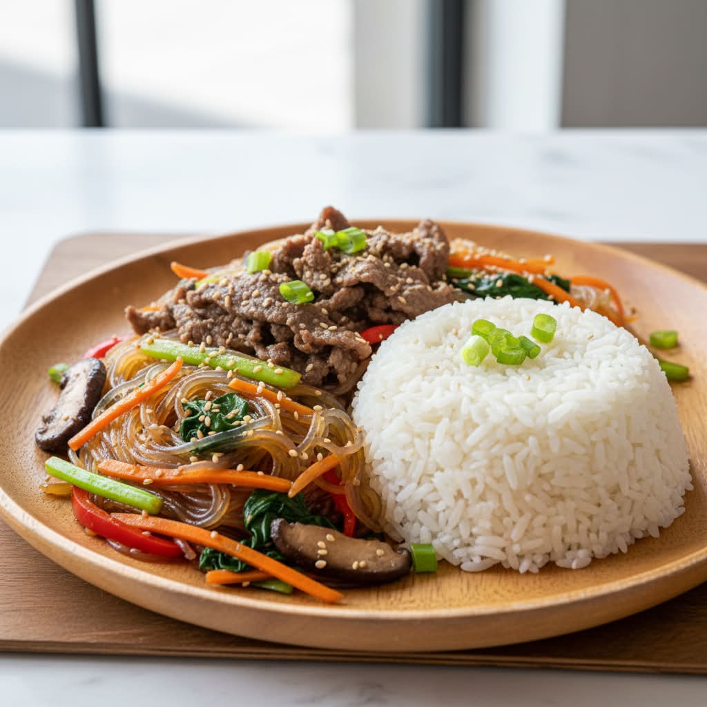 27A. Beef Japchae Bap