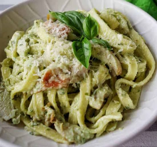 Pesto Chicken Fettuccine Alfredo