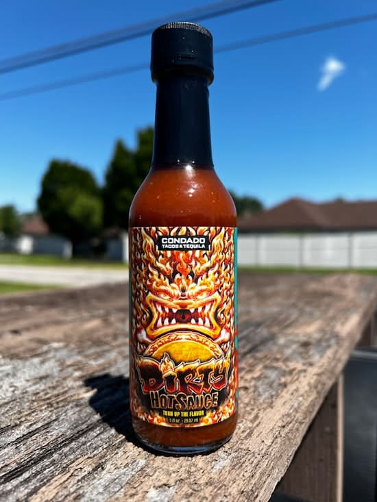 Dirty Hot Sauce Bottle
