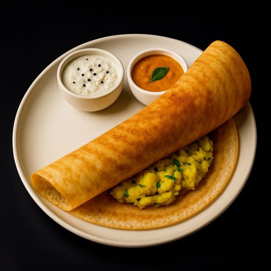 Ghee Masala Dosa / Dosa Masala au Ghee