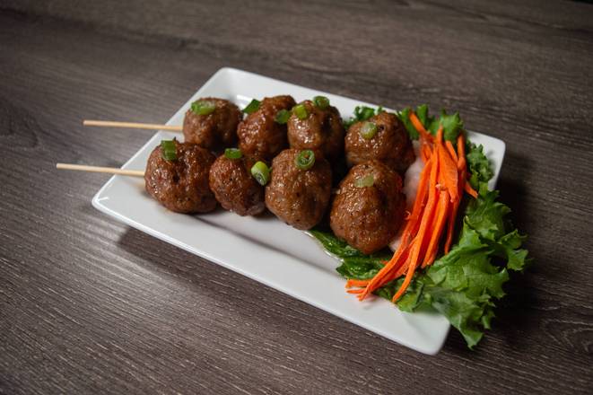 A3. Grilled Pork Balls (2 Skewers) (Nem Nuong)