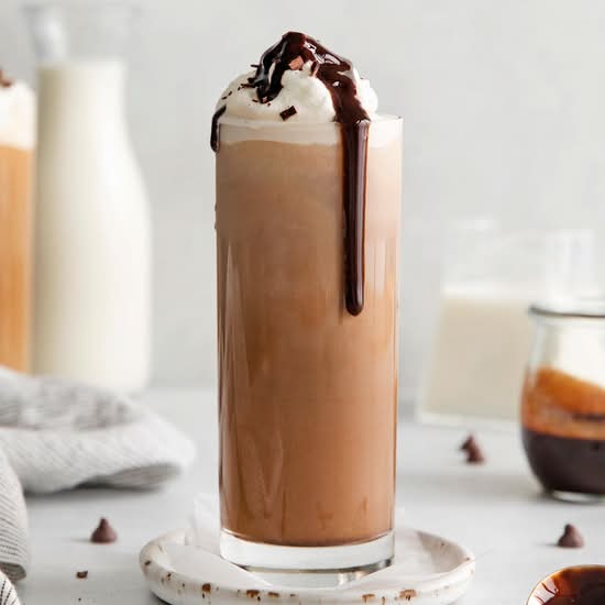 Chocolate ice latte