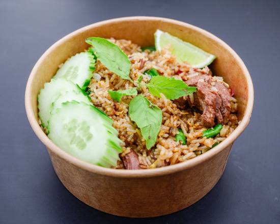 Khao Pad Kra Pao (Fried Rice) with Braised Beef