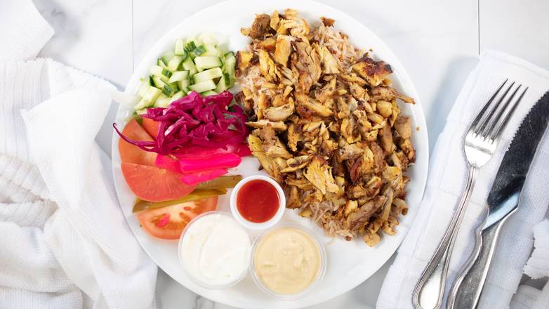Chicken, Beef, or Gyro Platter
