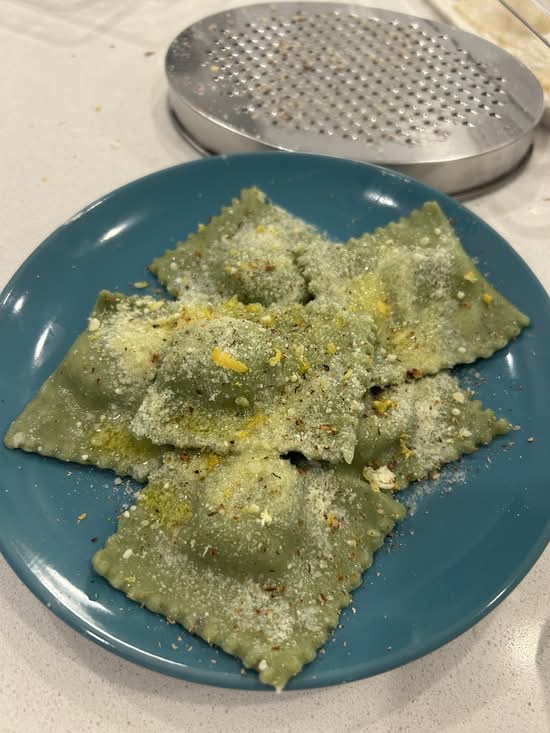 Spinach Ravioli with Mascarpone Filling