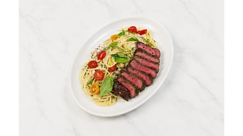 14oz Prime New York and Lobster Spaghetti