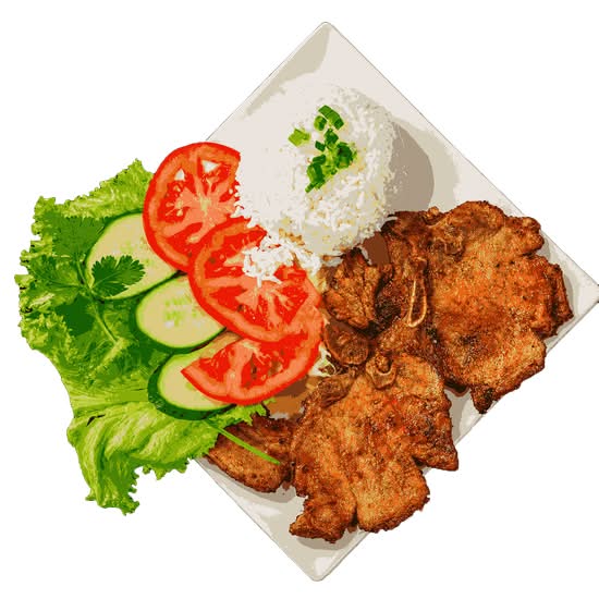R4 Rice Plate Grilled Pork Chop