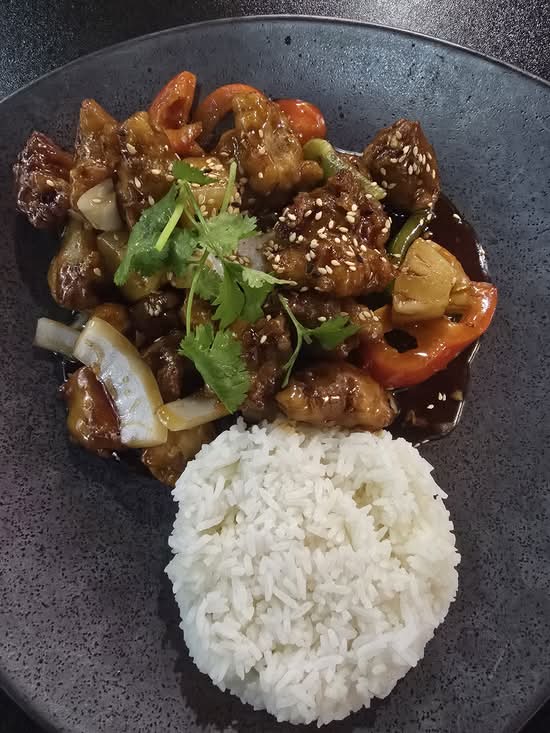 Riz Poulet Général Tao (General Tso's Chicken)