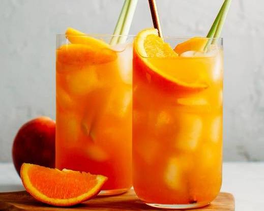26. Trà Đào Cam Sả 🍑🍑 (Orange Lemongrass Peach Tea)