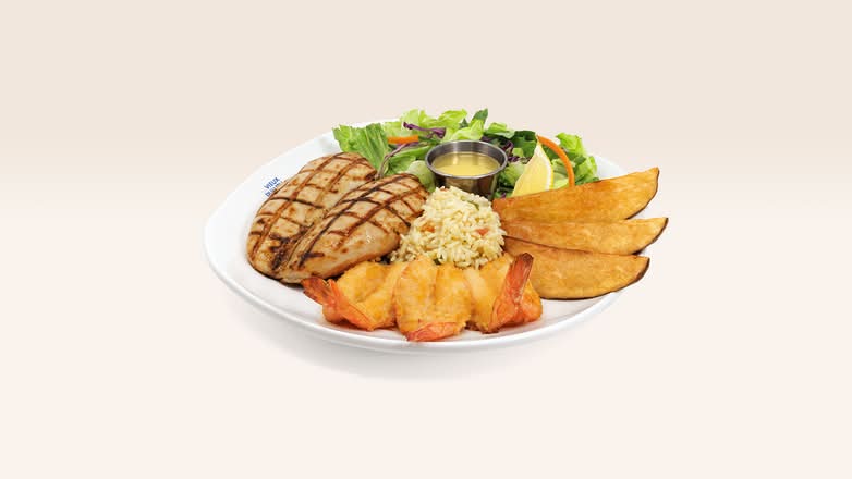 Poitrine de poulet et crevettes papillon / Chicken Breast and Butterfly Shrimp