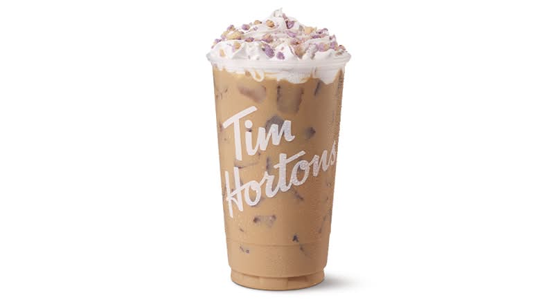 Iced Blueberry Crumble Pie Latte