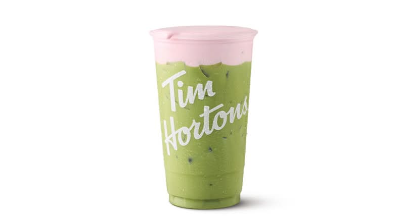 Iced Matcha with Strawberry Cold Foam