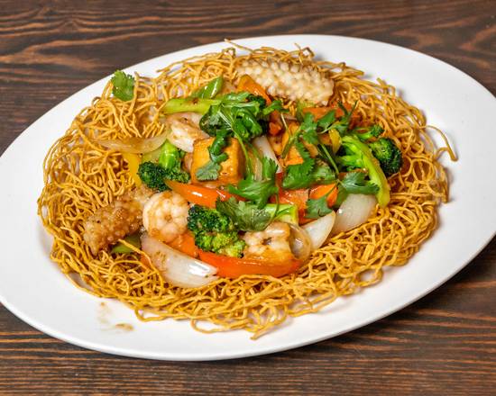 48. Seafood and Vegetables Chow Mein