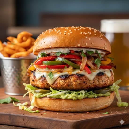 Chicken Fajita Burger