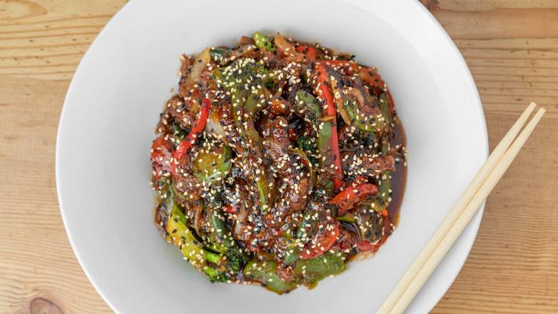 Ginger Beef Rice Bowl