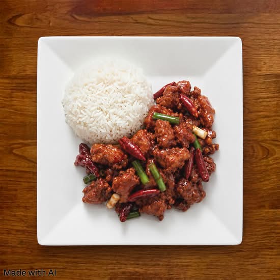 General Tao Chicken On Steamed Rice