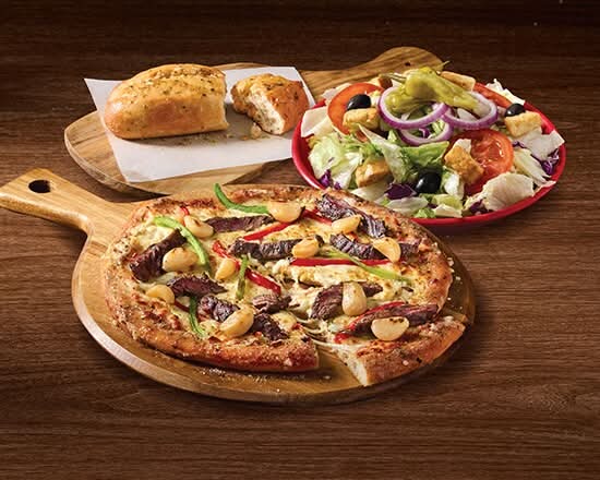Garlic Steak & Cheese Pizza