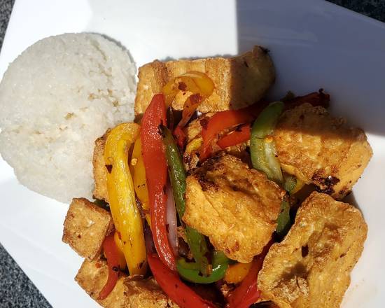 46 - Salt and Pepper Fried Tofu with Rice