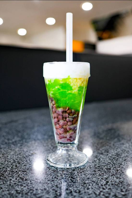 Three Color Bean on ice with Coconut Cream