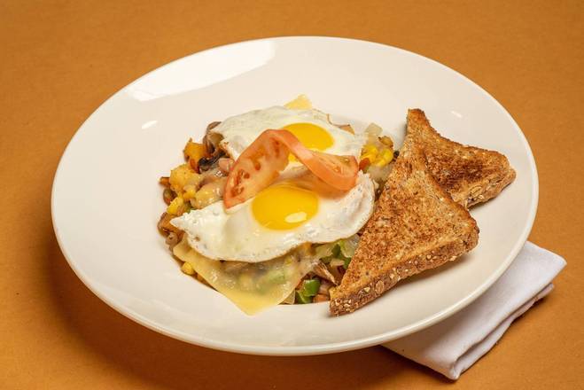 Bratwurst Hash-N-Eggs