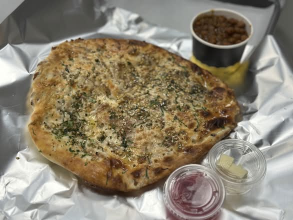 Amritsari Kulcha with Chickpeas & Pickled Onions