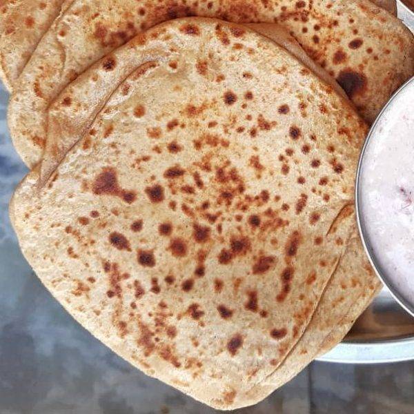 Plain Parantha with raita